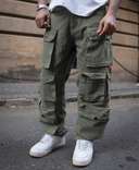 olive-green-baggy-fit-denim-cargo-jeans