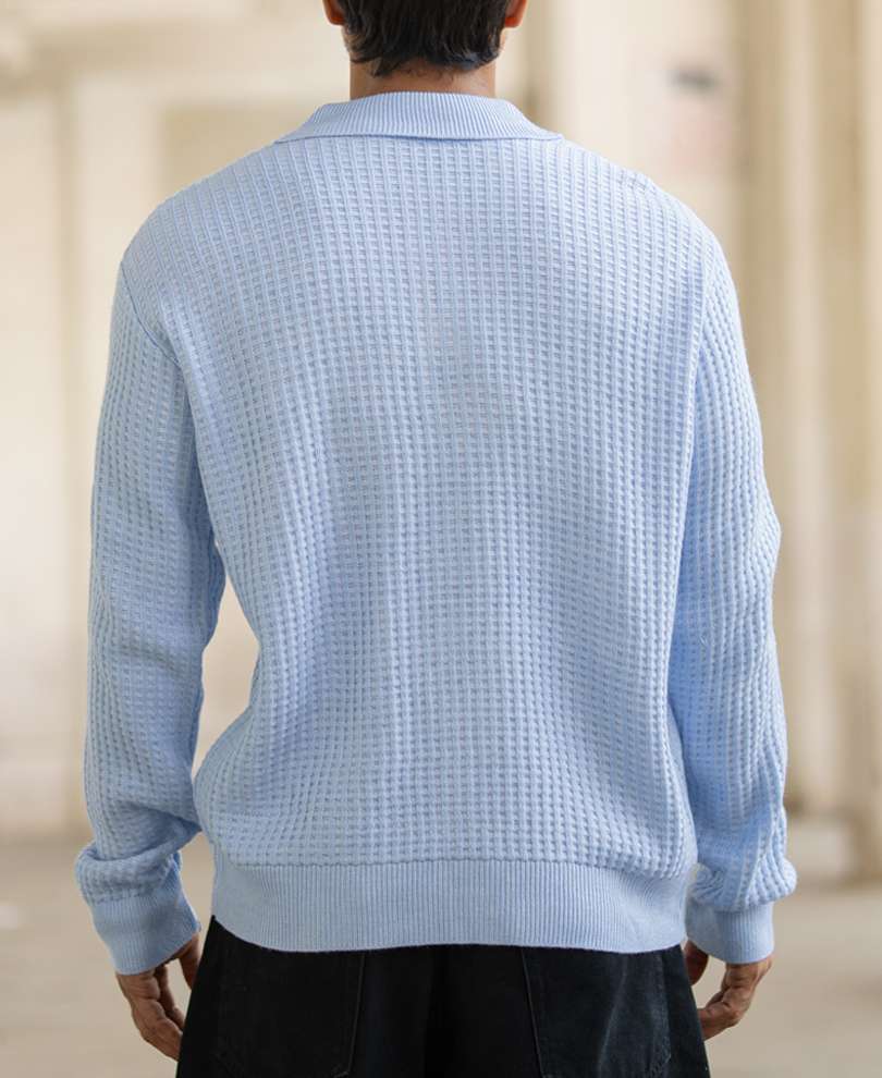 JSELF Silk Blend Pullover Set スカイブルー（JSELF）