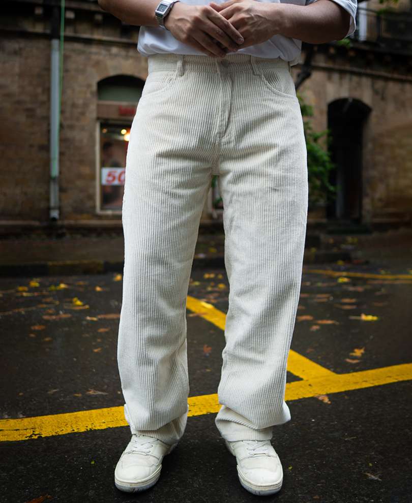 ORDER loose corduroy pants off white【L】 Corduroy Pants Off White | SHAPING NEW TOMORROW